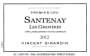 Vincent Girardin Santenay Les Gravieres Premier Cru 2012 Front Label