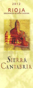 Sierra Cantabria Rioja Tinto 2012 Front Label