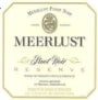 Meerlust Pinot Noir 1998 Front Label