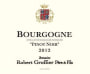 Domaine Robert Groffier Bourgogne Rouge 2012 Front Label