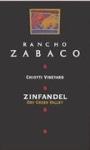 Rancho Zabaco Chiotti Vineyard Zinfandel 2000 Front Label