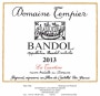 Domaine Tempier Bandol La Tourtine Rouge 2013 Front Label