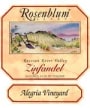 Rosenblum Cellars Allegria Vineyard Zinfandel 1999 Front Label
