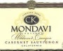 CK Mondavi Cabernet Sauvignon 2000 Front Label
