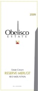 Obelisco Estate Reserve Merlot 2009 Front Label