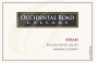 Occidental Road Cellars Syrah 2011 Front Label