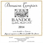 Domaine Tempier Bandol Rouge 2014 Front Label