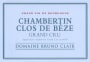 Bruno Clair Chambertin-Clos de Beze Grand Cru 2014 Front Label
