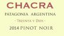 Bodega Chacra Treinta y Dos Pinot Noir 2014 Front Label