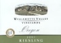 Willamette Valley Vineyards Riesling 2001 Front Label