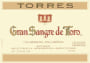 Torres Gran Sangre de Toro 2014 Front Label