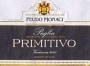 Feudo Monaci Primitivo 2000 Front Label