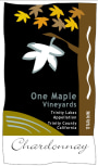 One Maple Winery Chardonnay 2012 Front Label