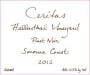 Ceritas Hellenthal Vineyard Pinot Noir 2012 Front Label