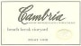 Cambria Benchbreak Pinot Noir 1999 Front Label