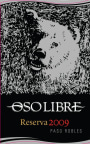 Oso Libre Reserva 2009 Front Label