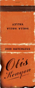 Otis Kenyon Wine Matchless 2009 Front Label