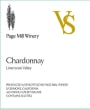 Page Mill Winery Chardonnay VS 2014 Front Label