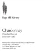 Page Mill Winery Chandler Vineyard Chardonnay 2013 Front Label