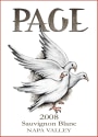 Page Wine Cellars Sauvignon Blanc 2008 Front Label