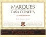 Concha y Toro Marques de Casa Concha Chardonnay 2000 Front Label