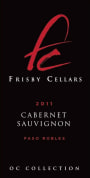 Frisby Cellars OC Collection Cabernet Sauvignon 2011  Front Label