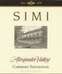 Simi Alexander Valley Cabernet Sauvignon 1999 Front Label