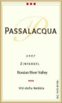 Passalacqua Winery Viti della Nebbia Zinfandel 2007 Front Label