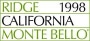 Ridge Monte Bello (375ML half-bottle) 1998 Front Label