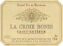 Chateau La Croix Bonis Saint-Estephe 1998 Front Label