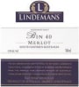 Lindeman’s Bin Series Bin 40 Merlot 2001 Front Label