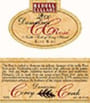 Corey Creek Rose 2000 Front Label