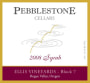 Pebblestone Cellars Ellis Vineyards Block 7 Syrah 2008 Front Label