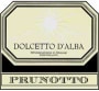 Prunotto Dolcetto d'Alba 2001 Front Label