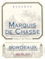 Marquis de Chasse Bordeaux Rouge Reserve 2000 Front Label