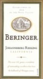 Beringer Johannisberg Riesling 2001 Front Label