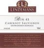Lindeman’s Bin Series Bin 45 Cabernet Sauvignon 2001 Front Label