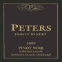Peters Family Winery Stage Vineyard Pinot Noir 2009 Front Label