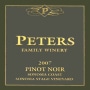 Peters Family Winery Stage Vineyard Pinot Noir 2007 Front Label
