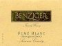 Benziger Fume Blanc 2001 Front Label