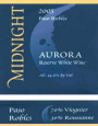 Midnight Cellars Winery Aurora Reserve 2005 Front Label