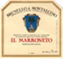 Il Marroneto Brunello di Montalcino 1997 Front Label