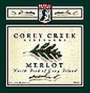 Corey Creek Merlot 1999 Front Label