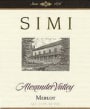 Simi Alexander Valley Merlot 2000 Front Label