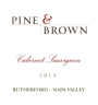 Pine & Brown Winery Cabernet Sauvignon 2013 Front Label