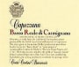 Capezzana Barco Reale di Carmignano 2001 Front Label