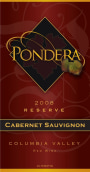 Pondera Winery Reserve Cabernet Sauvignon 2008 Front Label