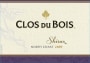 Clos du Bois Shiraz 2009 Front Label