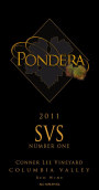 Pondera Winery Conner Lee Vineyard SVS Number One 2011 Front Label
