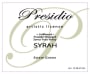 Presidio Vineyard & Winery  Artistic License Estate Syrah 2012 Front Label